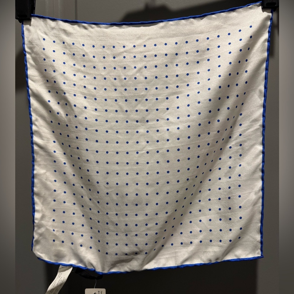 Polka Dot white pocket square